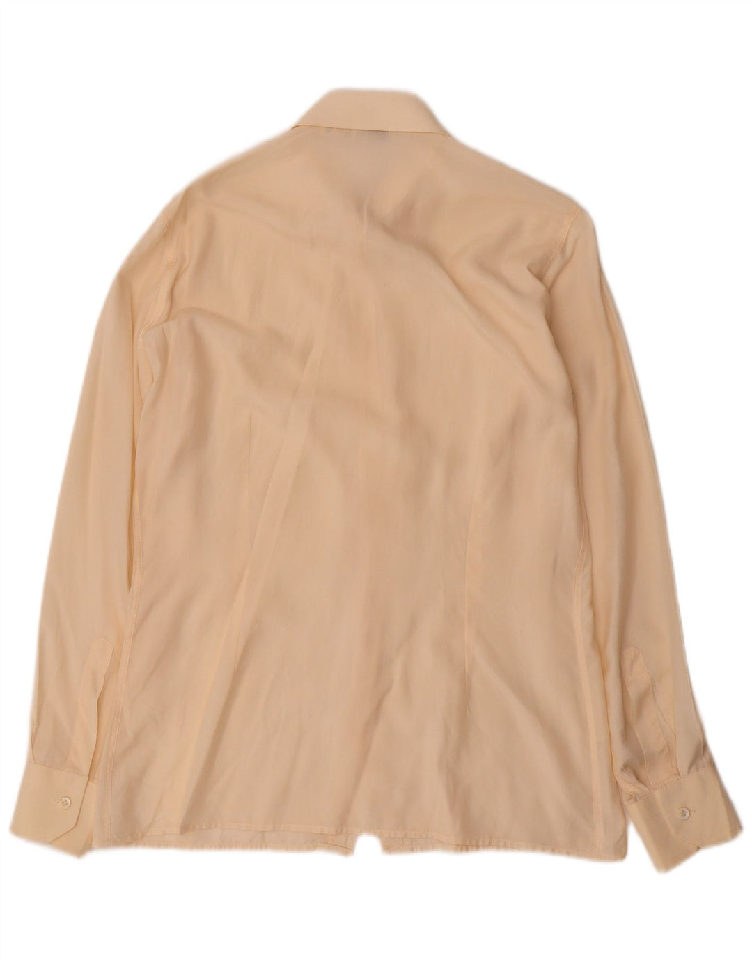 Camisa masculina vintage tamanho 37 14 1/2 pequena bege
