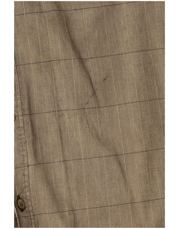 CAMEL ACTIVE Camisa masculina de ajuste regular XL caqui xadrez algodão