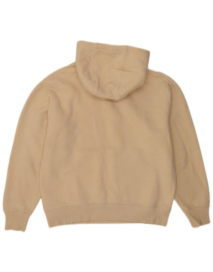 Zara Mens Hoodie Jumper Médio Algodão Bege