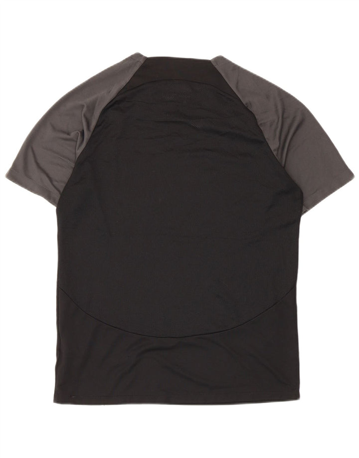 Camiseta masculina Nike Dri Fit Top médio preto colorblock poliéster