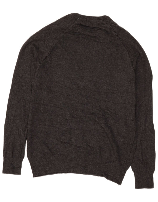 Zara Suéter masculino com gola redonda cinza médio