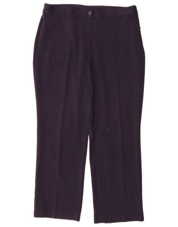 Calça casual feminina Marks & Spencer UK 16 grande W34 L28 azul marinho