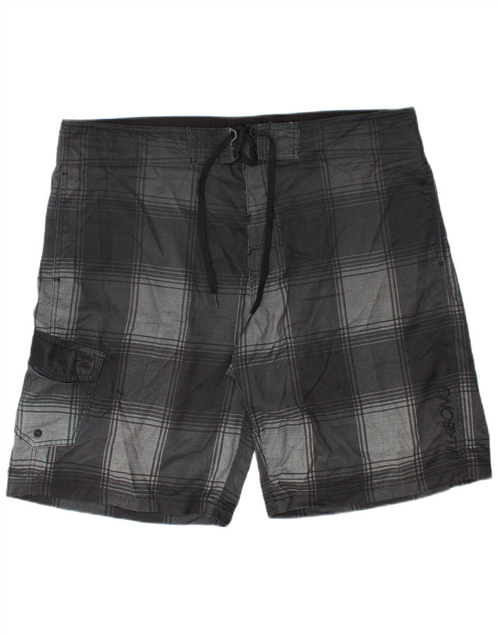 Shorts de natação masculino Billabong XL preto xadrez poliéster