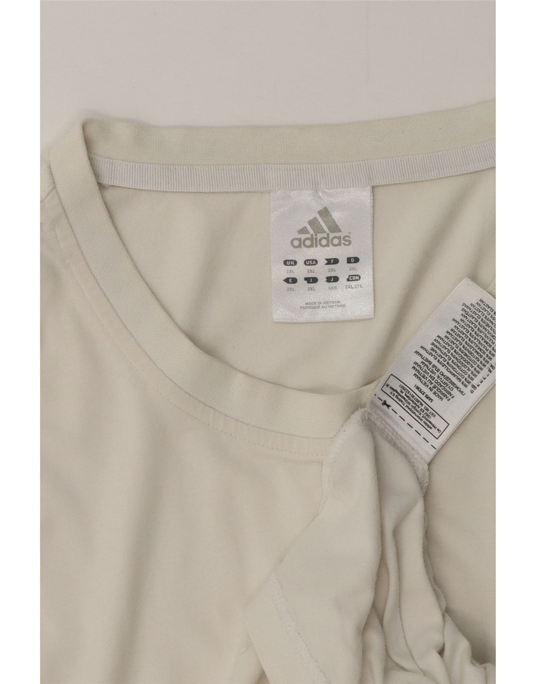 Camiseta masculina Adidas Top 2XL algodão branco