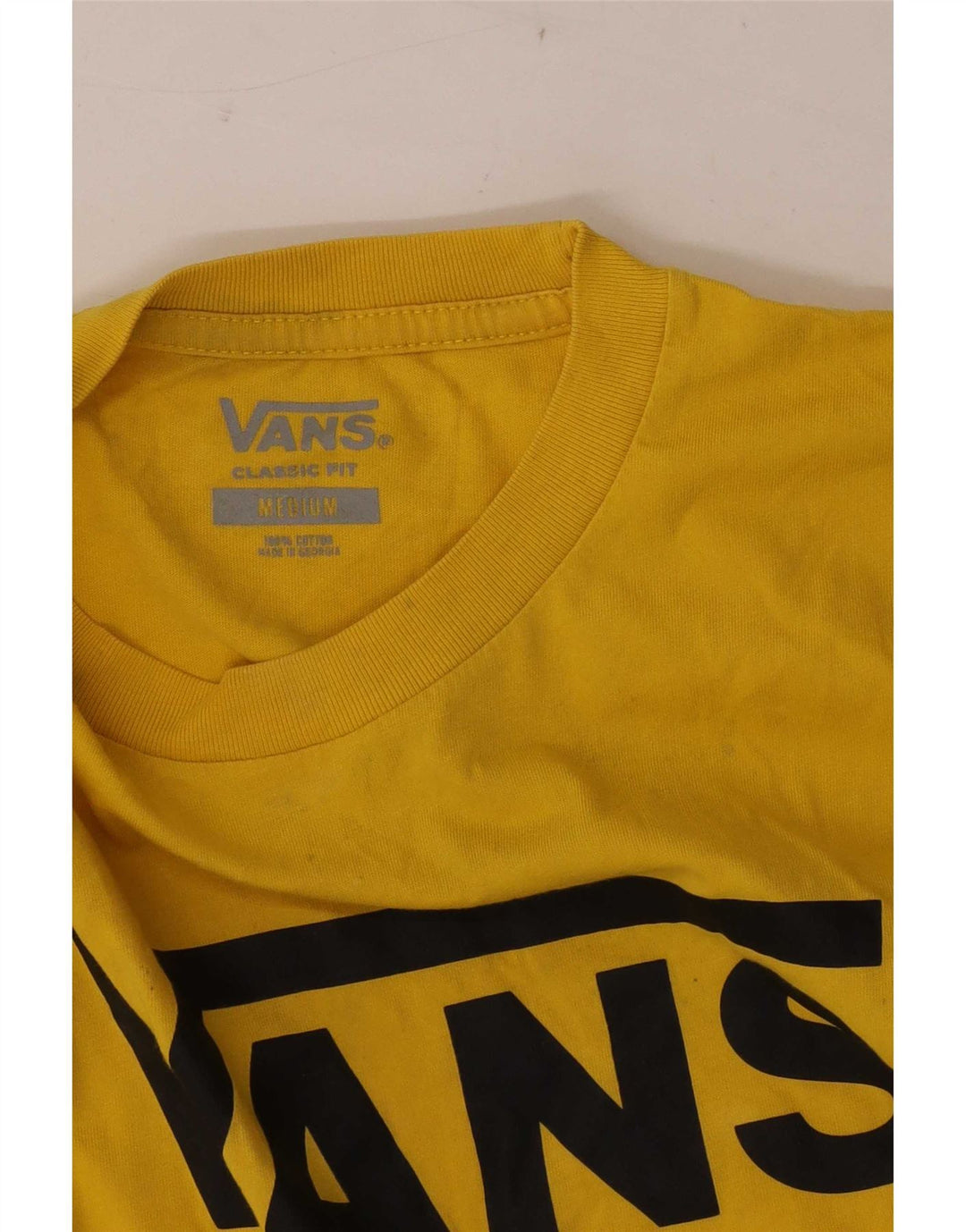 Camiseta Vans Masculina Classic Fit Graphic Top Médio Algodão Amarelo