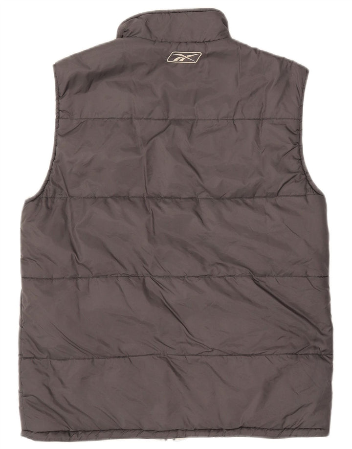 Colete acolchoado reversível feminino Reebok UK 14 grande cinza