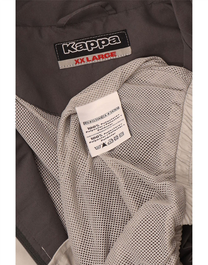 KAPPA Mens Treino Top Jacket 2XL Cinza Colourblock Poliéster