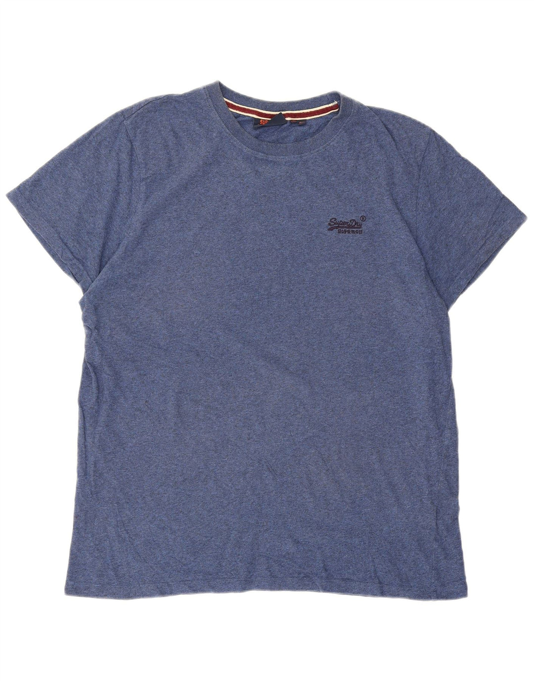 Camiseta masculina Superdry Top 2XL algodão manchado azul