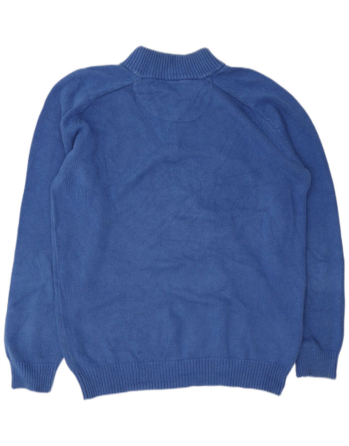 Suéter masculino Massimo Dutti com gola redonda e algodão azul 2XL