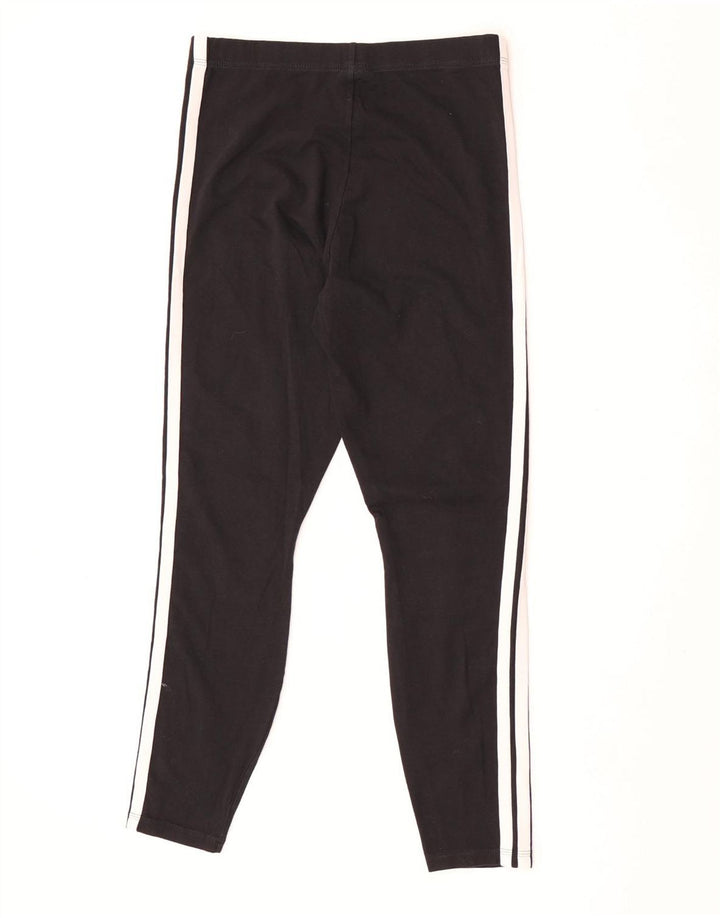 Adidas Mens Leggings UK 12/14 Médio Algodão Preto