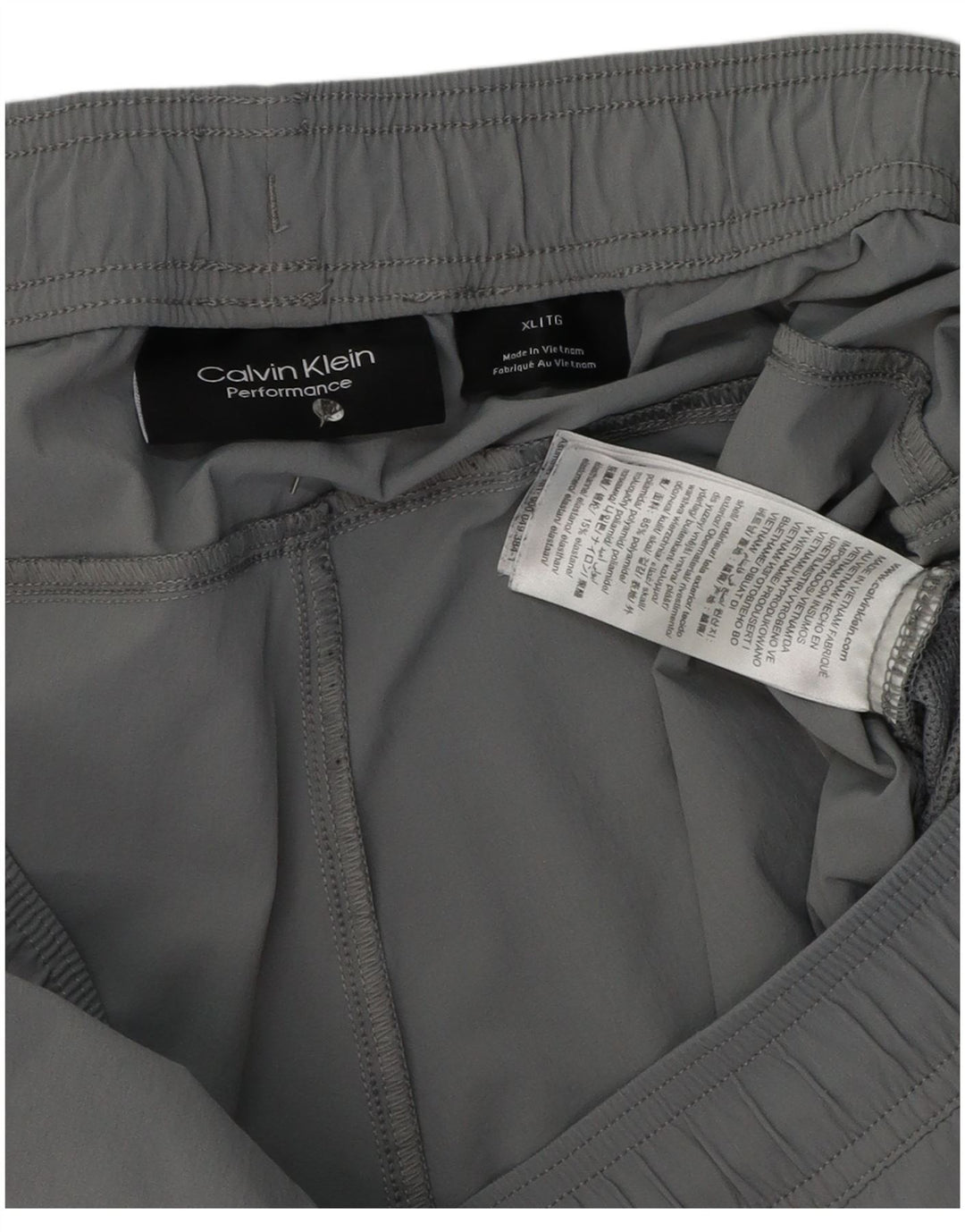 Calvin Klein Mens Performance Sport Shorts XL Cinza Colourblock Poliéster