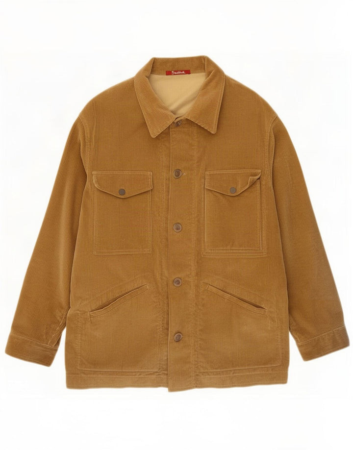 Jaqueta masculina de veludo Braddock UK 38 algodão bege médio