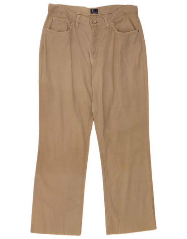 Calça casual feminina Trussardi W31 L26 algodão bege