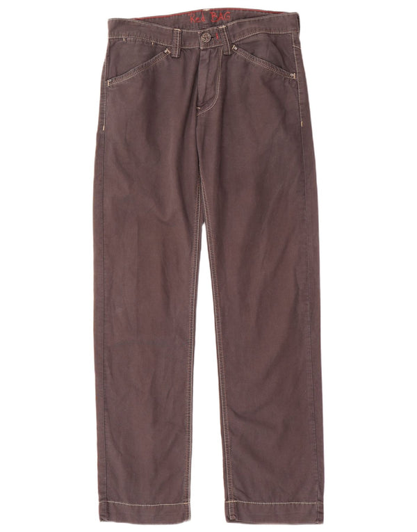 Calça casual reta masculina Murphy & Nye W31 L32 algodão marrom
