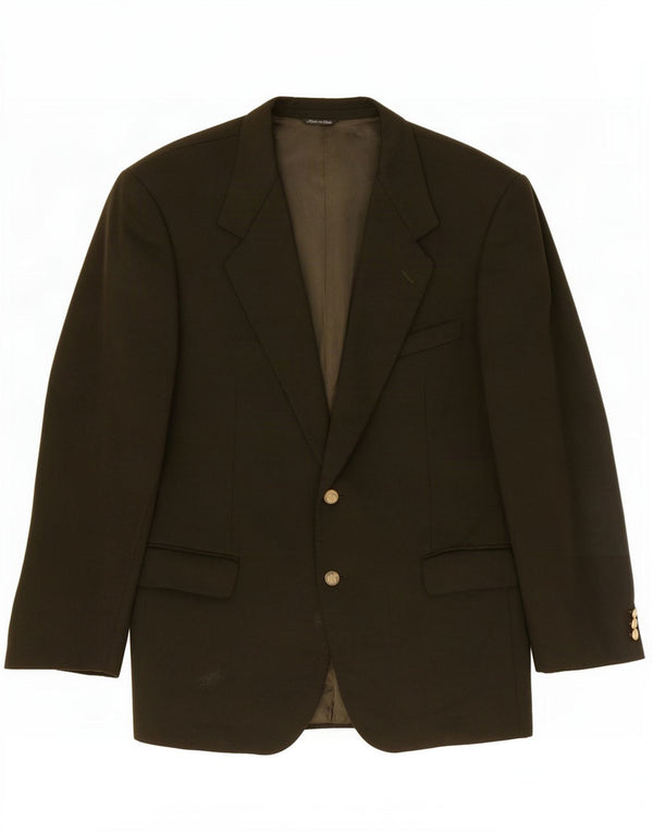 Jaqueta blazer masculina vintage com 2 botões IT 52 XL lã cáqui