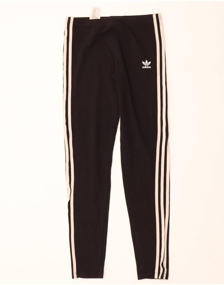 ADIDAS Girls Leggings 14-15 Years  Black Cotton Vintage Adidas and Second-Hand Adidas from Messina Hembry 