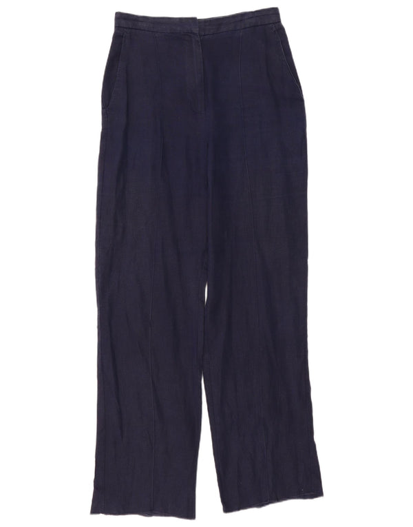 Zara Womens Straight Chino Trousers Medium W30 L31 Navy Blue