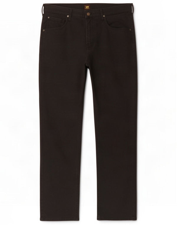Lee Mens Daren Zip Fly Straight Jeans W36 L30 Black Cotton
