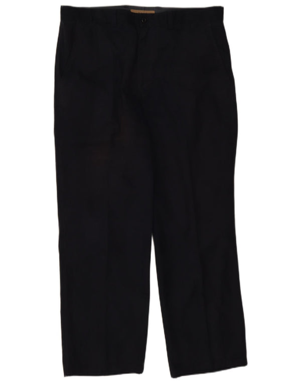 Avirex Mens Straight Chino Trousers W36 L28 Navy Blue Cotton