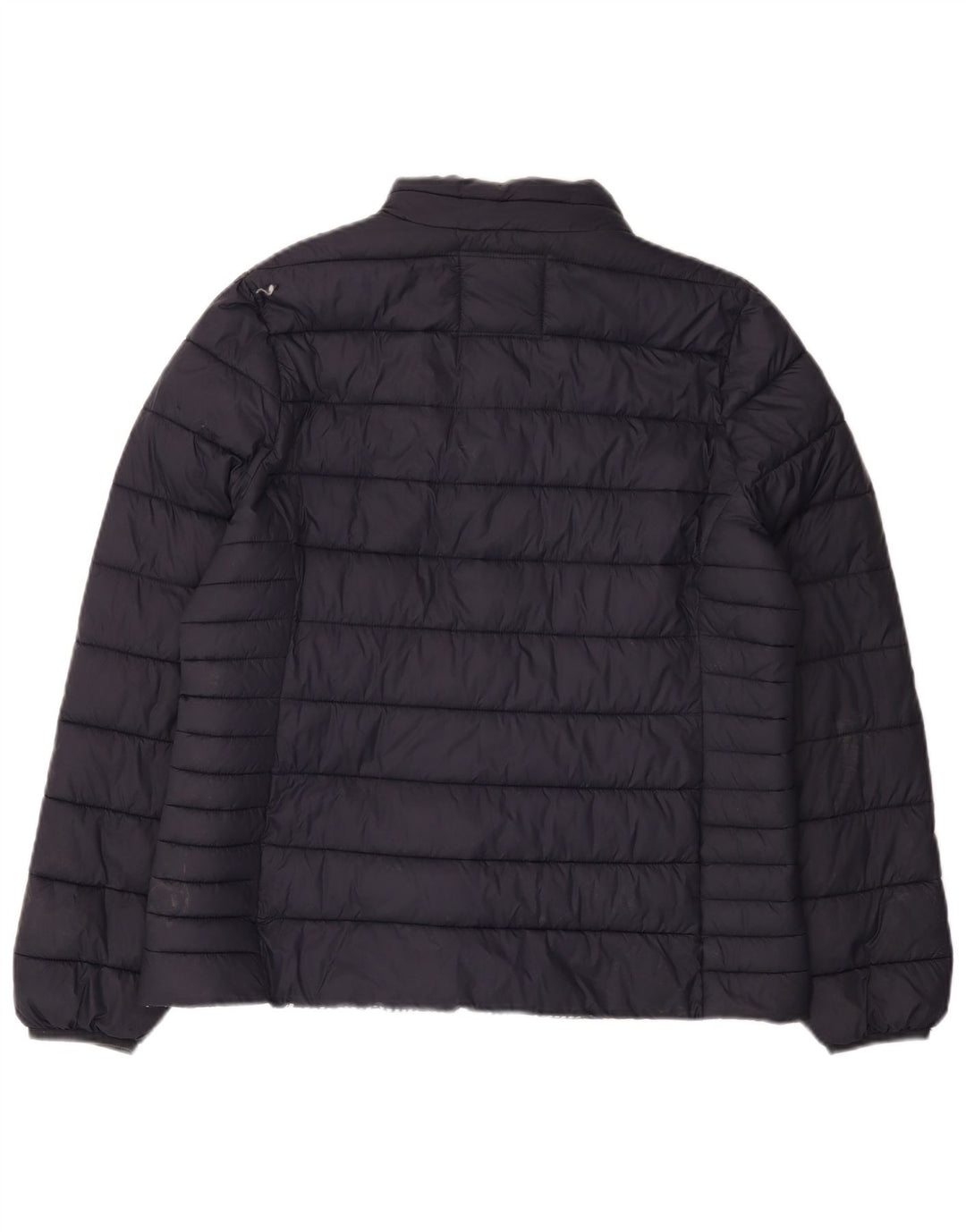 Jaqueta acolchoada feminina CREW CLOTHING Reino Unido 16 grande nylon azul marinho