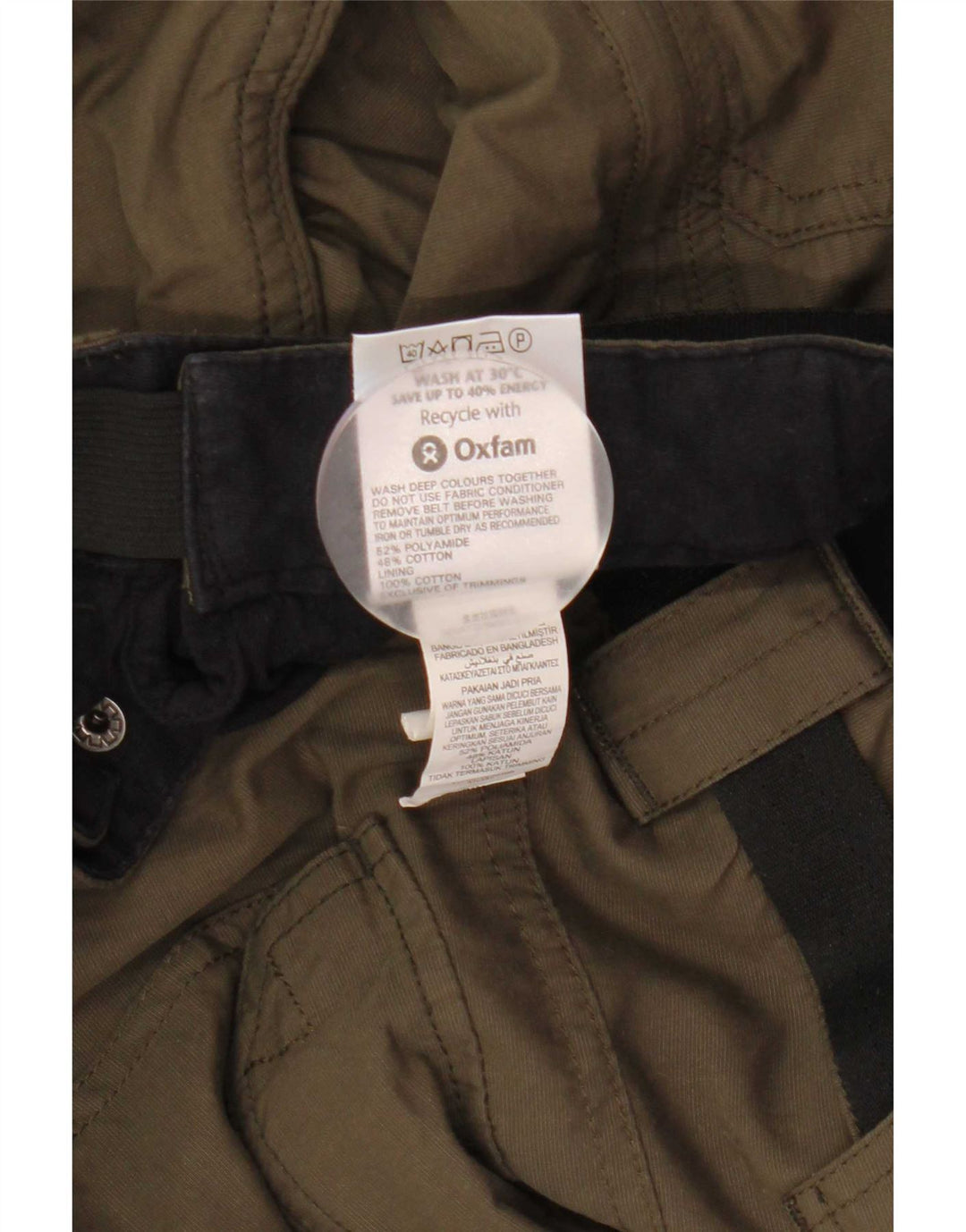 Calça cargo reta masculina Marks & Spencer Blue Harbor W36 L29 cáqui