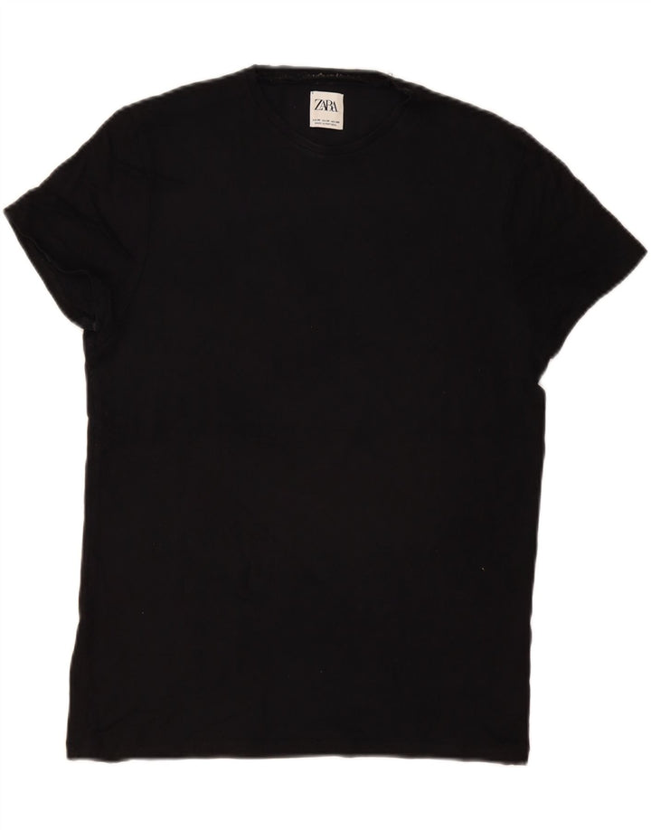 Zara Camiseta masculina Top Médio Preto