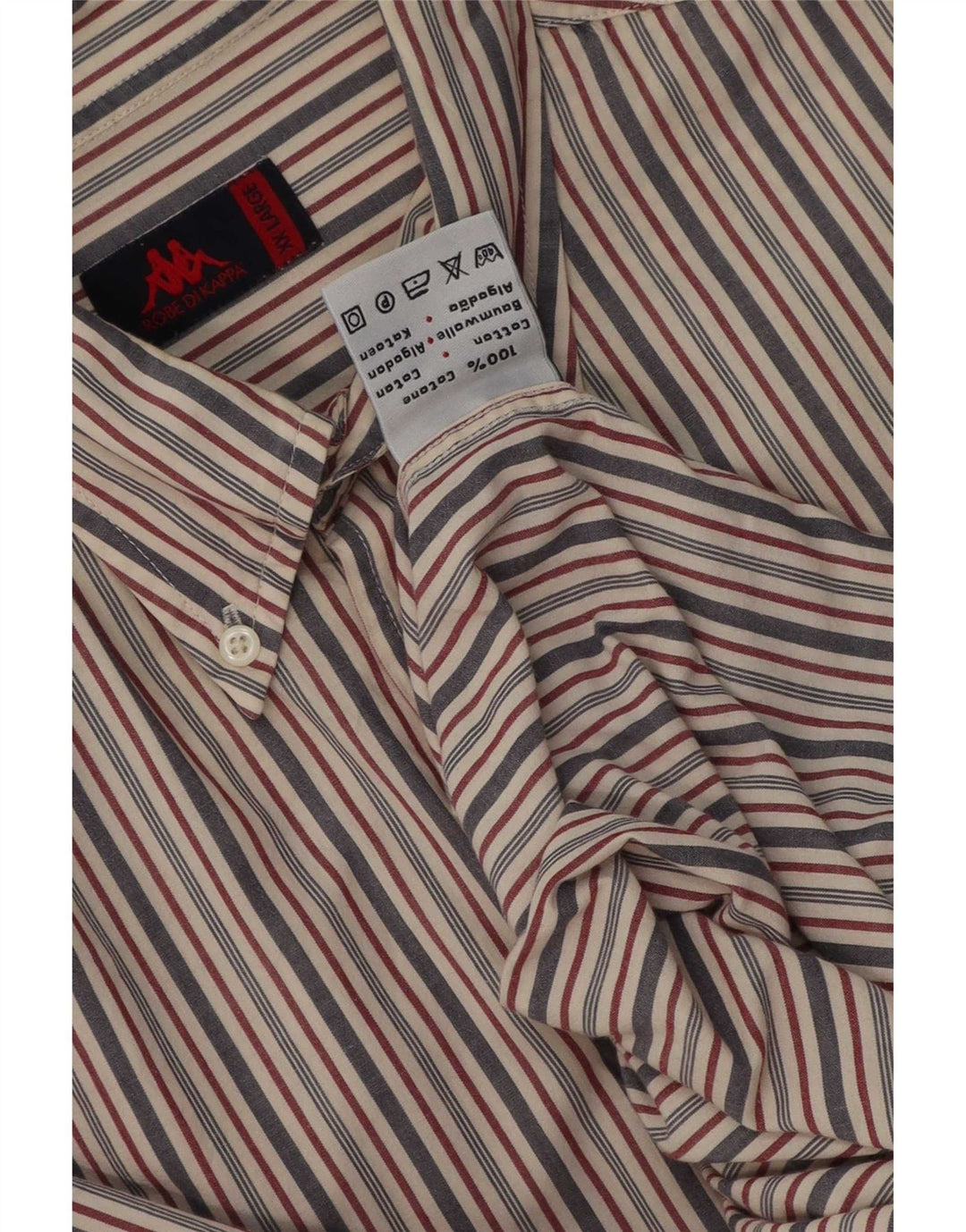 Camisa masculina Kappa 2XL algodão listrado multicolorido