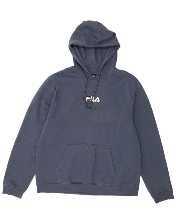 Fila moletom com capuz gráfico masculino 2XL algodão azul marinho