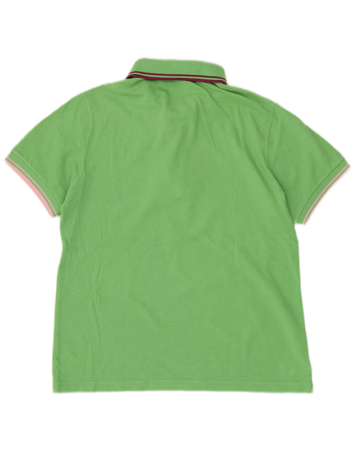 Camisa polo masculina Fred Perry pequena de algodão verde