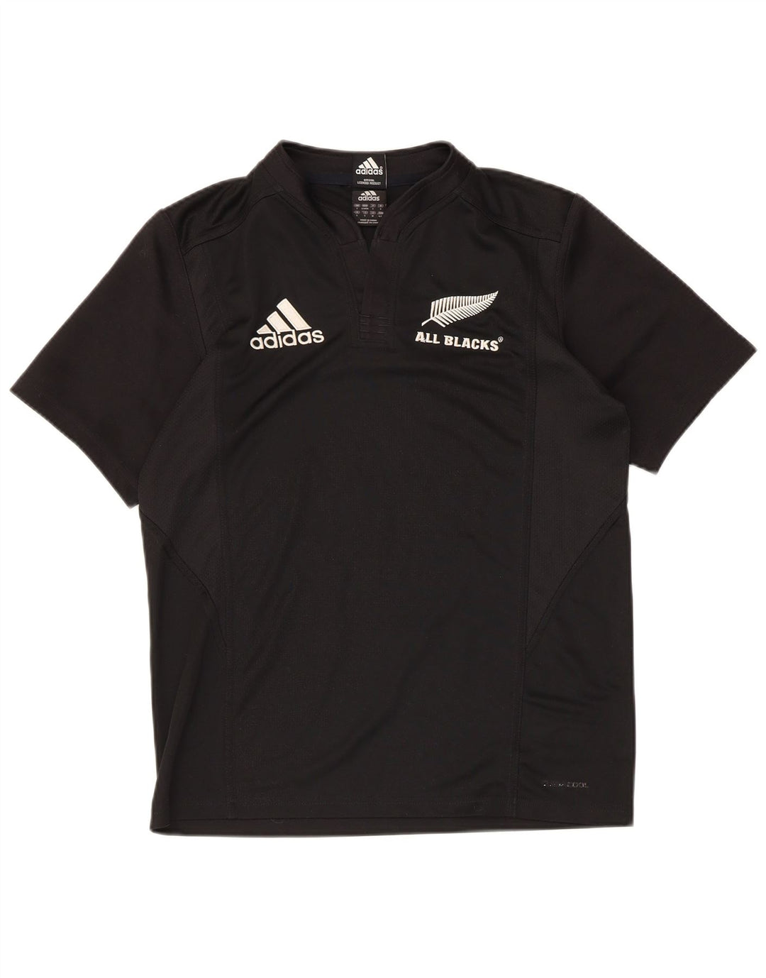 Adidas Mens All Blacks Graphic Camiseta Top Pequeno Poliéster Preto