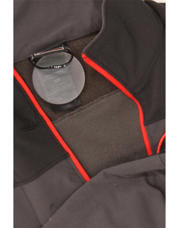 Pulôver masculino The North Face com zíper e gola em bloco colorido cinza pequeno