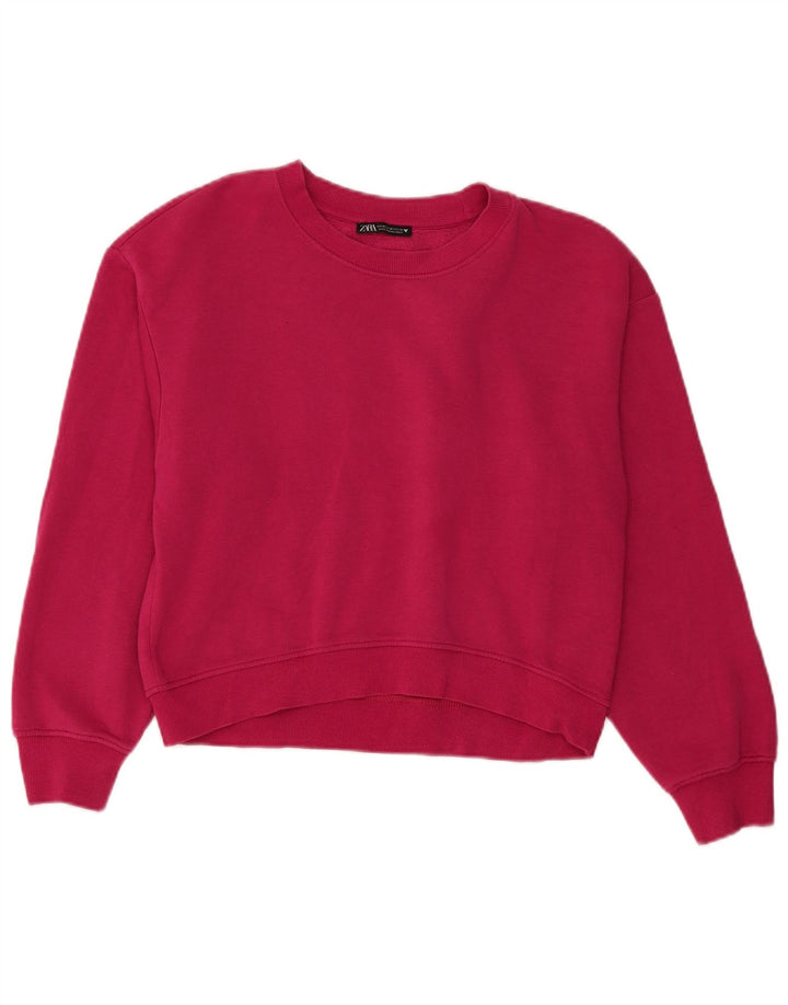 ZARA moletom feminino jumper UK 14 rosa médio