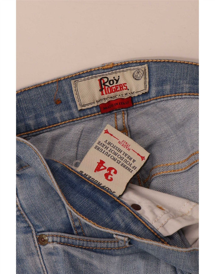 Calça jeans reta masculina Roy Rogers W34 L30 algodão azul