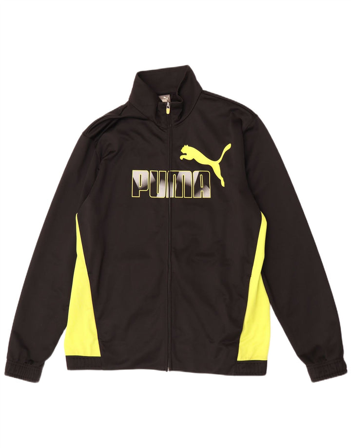 Jaqueta masculina Puma Graphic Tracksuit Top grande bloco colorido preto