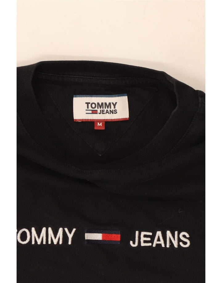 Tommy Hilfiger Camiseta masculina gráfica Top Médio Preto