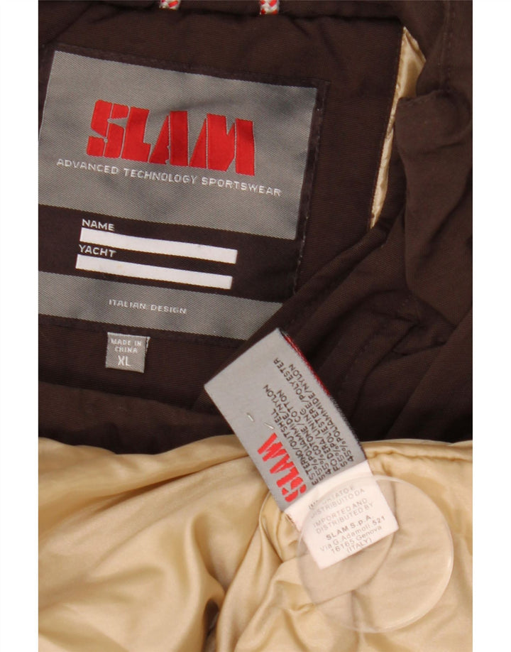 Jaqueta utilitária masculina Slam UK 42 XL marrom nylon