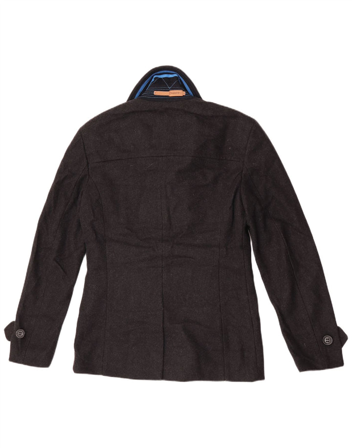 Casaco masculino Superdry Commodity Pea UK 38 lã preta média