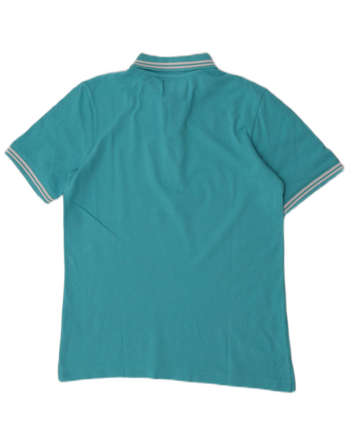 Camisa polo masculina Kappa pequena azul algodão