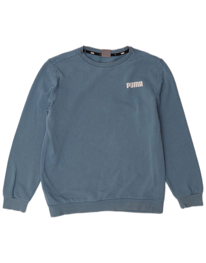 Puma moletom masculino jumper pequeno azul algodão