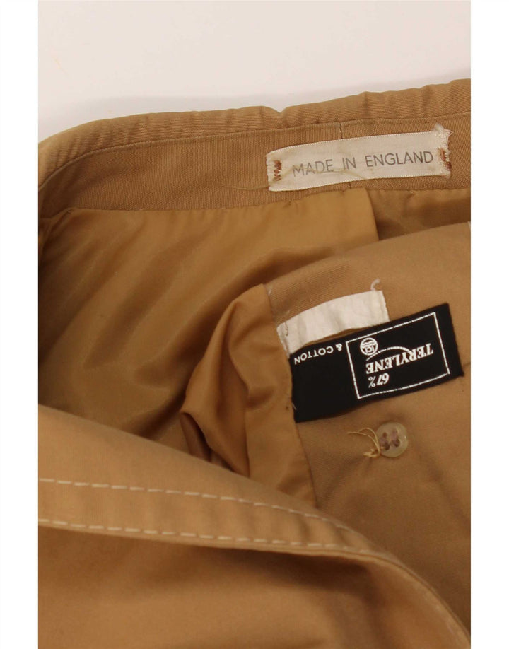 Sobretudo masculino vintage UK 40 grande algodão bege
