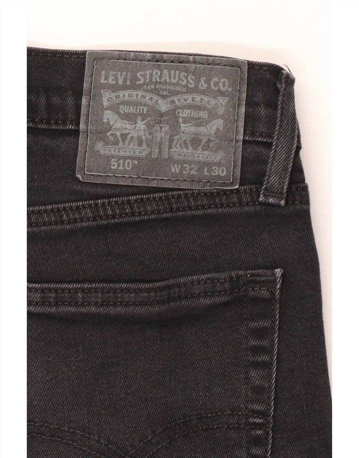 Levi's Masculino 510 Skinny Jeans W32 L30 Cinza Algodão