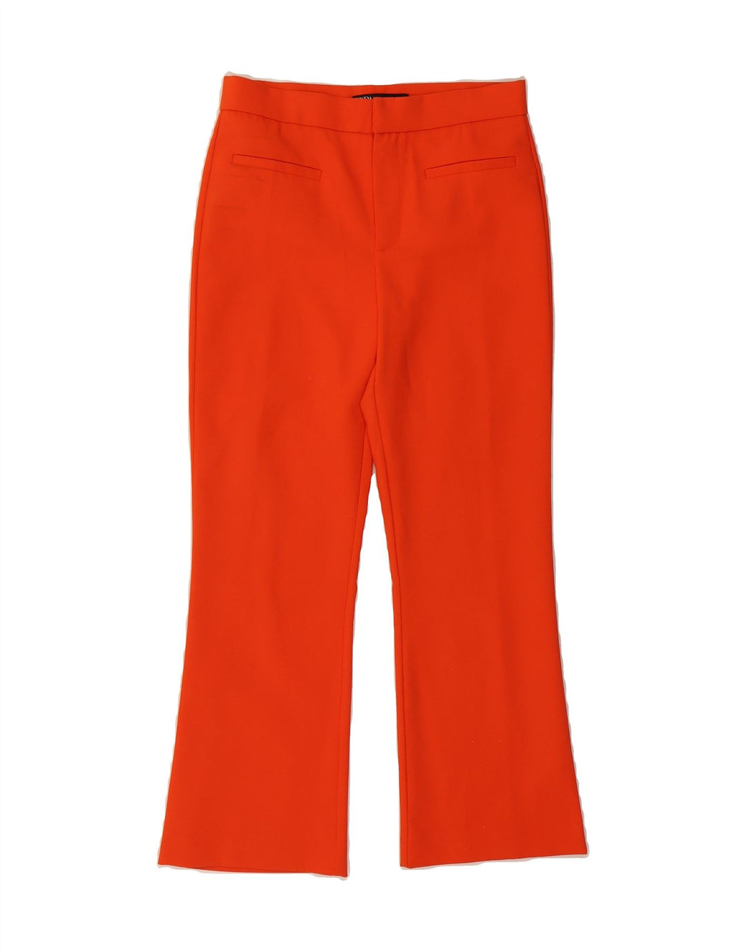 ZARA Womens Bootcut Casual Trousers Medium W28 L26 Orange Vintage Zara and Second-Hand Zara from Messina Hembry 