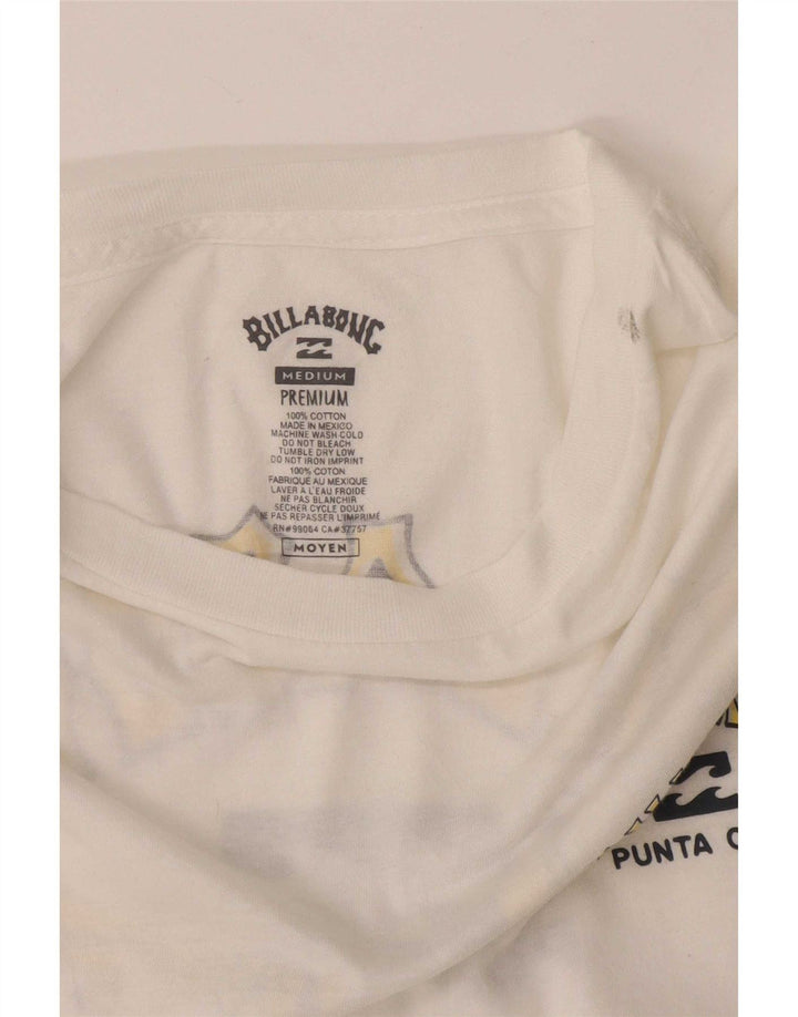 Camiseta gráfica masculina Billabong Top médio algodão branco