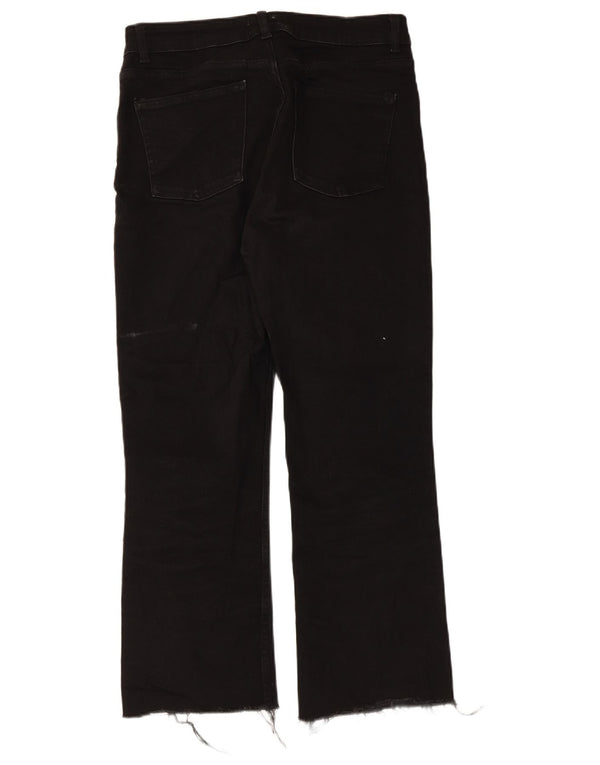 Calça jeans feminina Zara EU 42 grande W32 L25 algodão preto