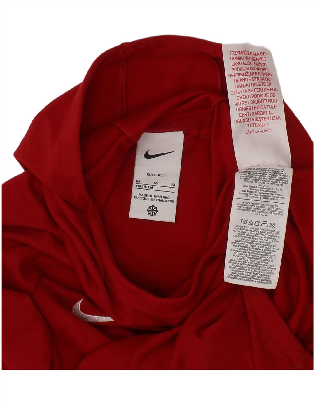 NIKE Meninos Liverpool Graphic Hoodie Jumper 5-6 Anos Médio Poliéster Vermelho