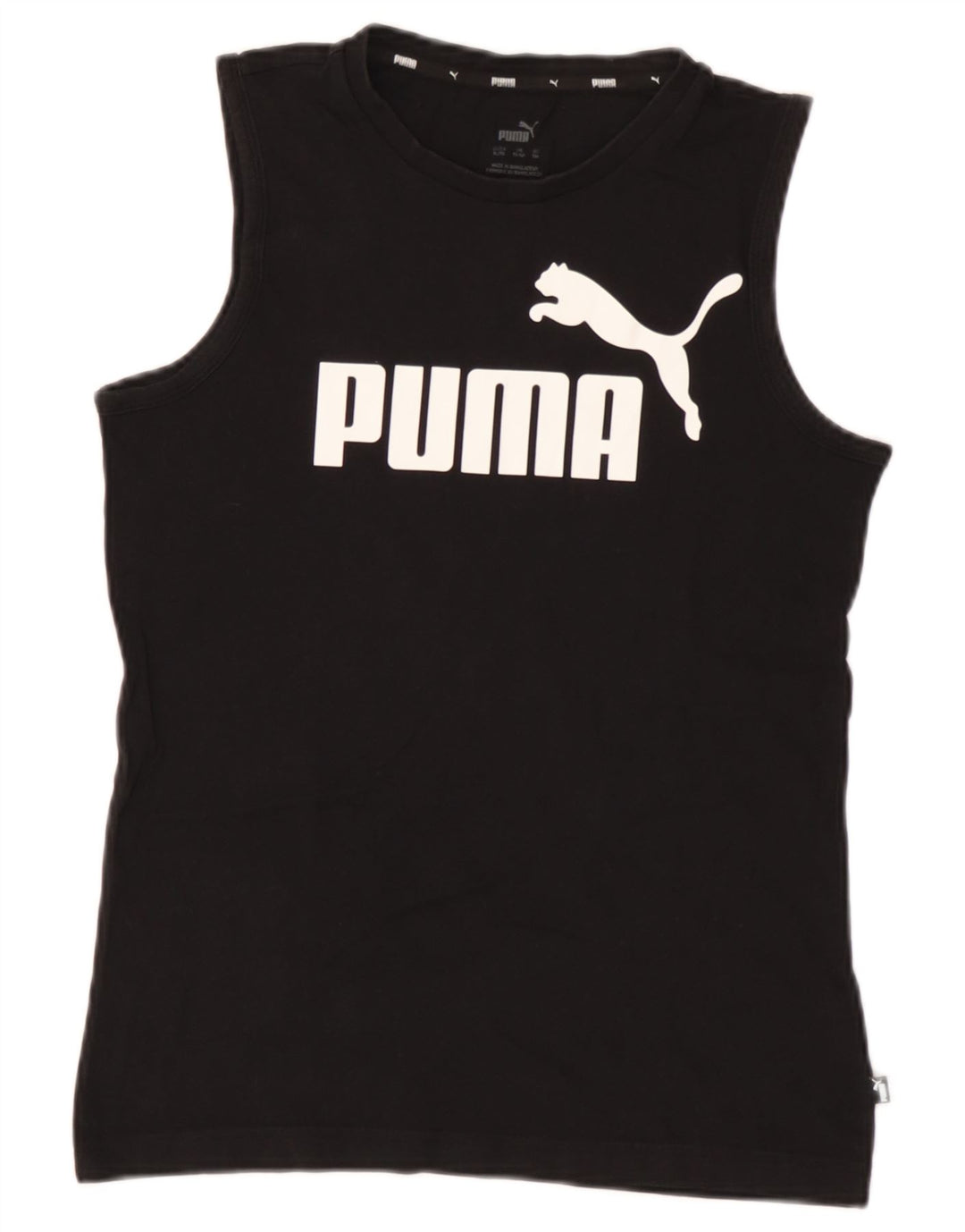 Top Puma Boys Graphic Vest 13-14 Anos Algodão Preto