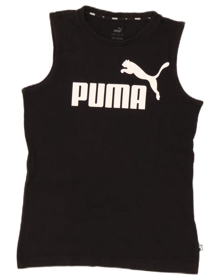 Top Puma Boys Graphic Vest 13-14 Anos Algodão Preto