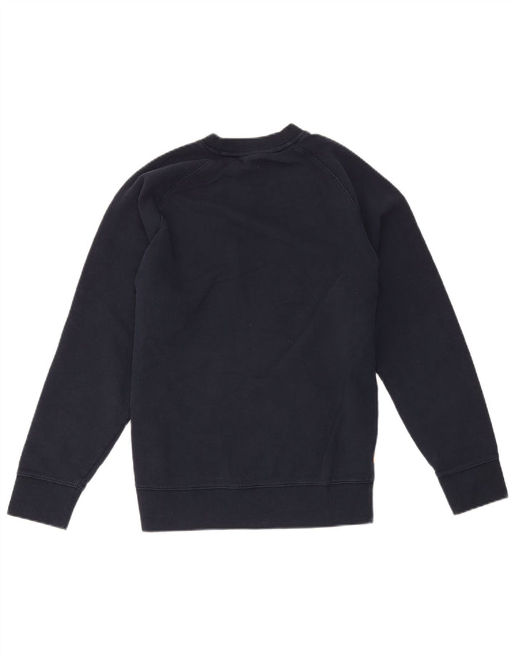 Timberland moletom gráfico feminino jumper UK 14 médio azul marinho algodão