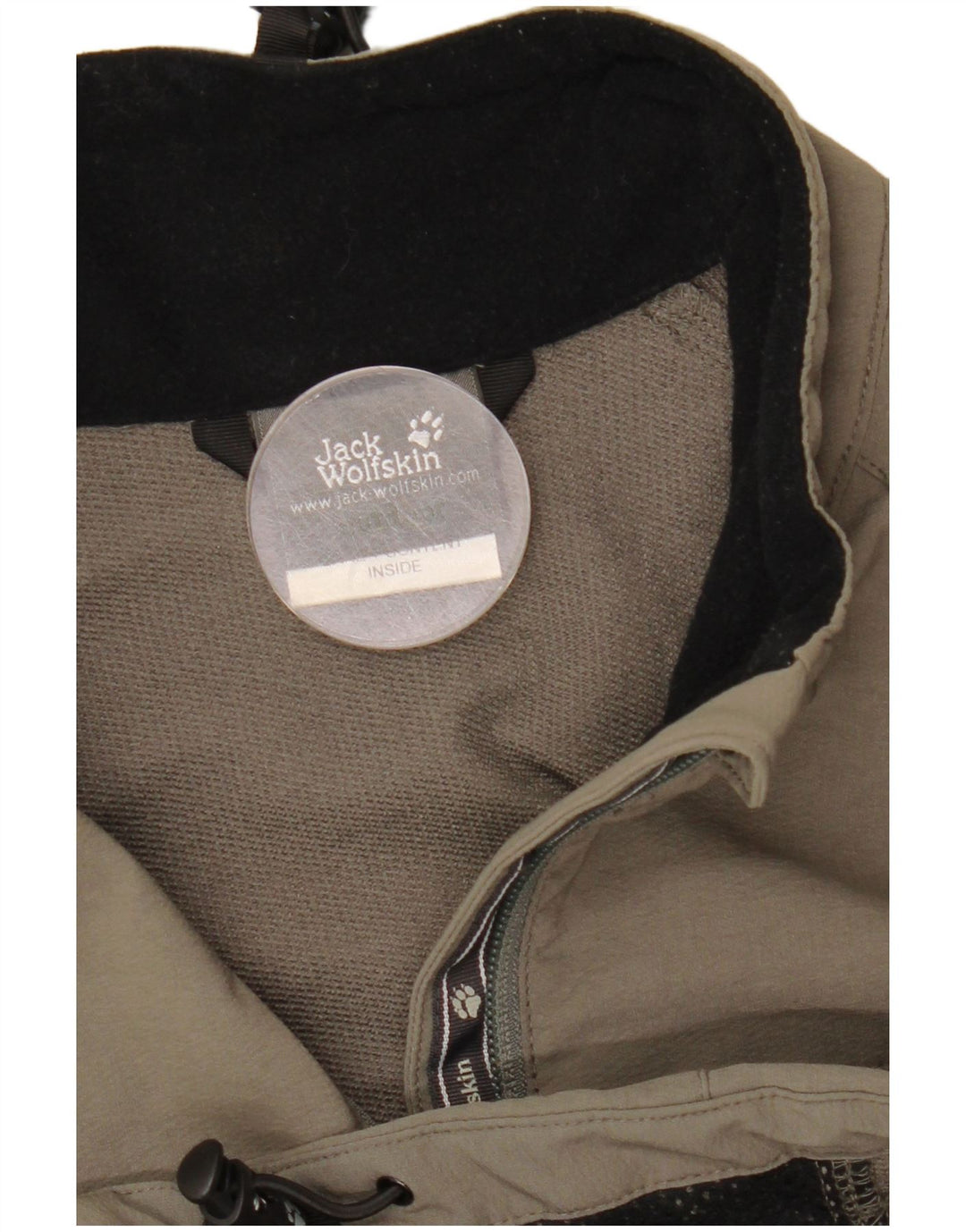 Jaqueta bomber masculina Jack Wolfskin com zíper UK 34 pequena poliamida cáqui