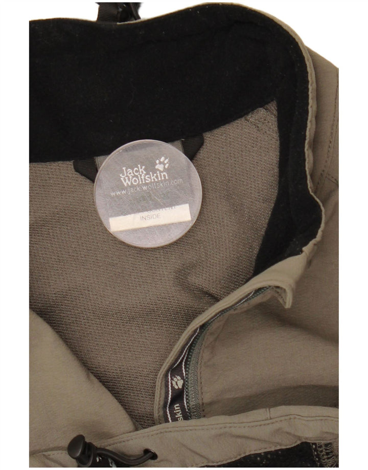 Jaqueta bomber masculina Jack Wolfskin com zíper UK 34 pequena poliamida cáqui